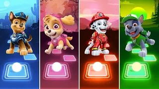 Paw Patrol Rescue World | Chase 🆚 Rocky 🆚 Skye 🆚 Marshall | Paw Patrol Tiles Hop EDM Rush