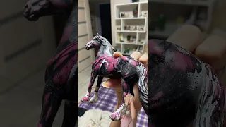 в процессе перекраса! #recommended #shorts #schleich #custom #painting #horse