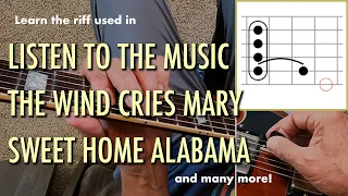 Learn the moveable guitar riff used by Hendrix, Skynyrd, Doobie Bros. and more