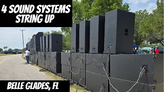 4 SOUND SYSTEMS SET UP WITH 16 BASS