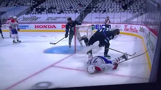 Bone crushing hit on Evans by Scheifele Canadians vs Jets