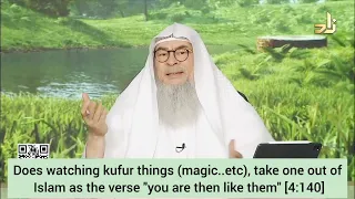 Does watching kufr in movies (Thor Magic) takes one out of Islam cuz of ayah "you're then like them"
