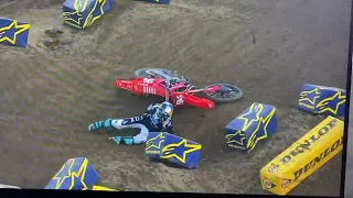 Ken Roczen & Chase Sexton big Crash at Oakland