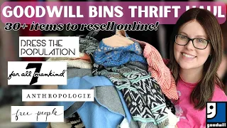 Goodwill Bins Thrift Haul to Resell Online from Home! Dress the Population, 7 for all Mankind +more!