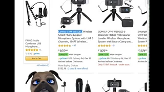 @Bahamas 5 STAR Amazon Product Review Comica CVM-WS50(C) Wireless Lapel Microphone Mic by ViewFlex!