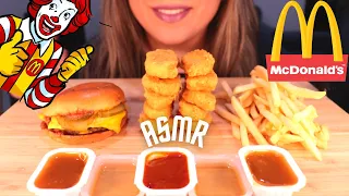 ASMR MCDONALDS NUGGETS & DOUBLE CHEESEBURGER MUKBANG 먹방 (NO TALKING) EATING SOUNDS |Mandy Foods ASMR