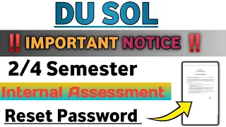 Important Notice For SOL Sem 2/4 Students | Reset Your Password | How To Set Password | Must Watch