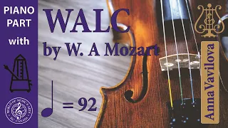 Walc, by W.A. Mozart - for Violin (piano accompaniment)