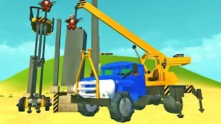 СТРОИТЕЛЬНАЯ БРИГАДА УСТАНАВЛИВАЕТ ОПОРЫ МОСТА! РЕАЛЬНАЯ ЖИЗНЬ в Scrap Mechanic