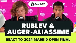 Andrey Rublev & Felix Auger-Aliassime React To 2024 Madrid Final 🗣️