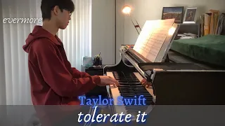 Taylor Swift: tolerate it (from evermore) | Piano Cover by Jin Kay Teo