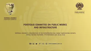 Portfolio Committee on Public Works and Infrastructure, 17th November 2021