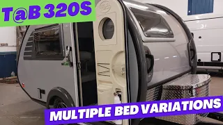 #RVLIFE // Multiple bed variations in the T@B 320S TEARDROP camper by Nucamp RV