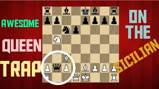 AWESOME QUEEN TRAP ON THE SICILIAN | Chess Best Traps | @SKYEchess