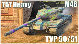 T57 Heavy Tank, M48 Patton & TVP 50/51 ● WoT Blitz