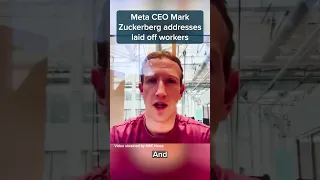 Meta CEO Mark Zuckerberg addresses laid off workers #Shorts