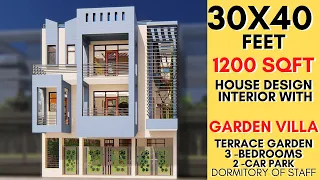30x40 Feet |1200 Sqft Small House Design | Urban Garden Villa | ID-052