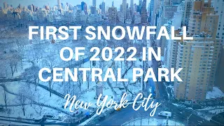 First snowfall of 2022 in Central Park, New York City