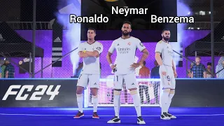 FC 24 VOLTA - Ronaldo Neymar Benzema vs Lewandowski Pedri Dembele - VOLTA 3v3