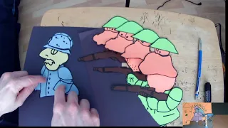 making of stop motion paper animation cutout-motion