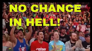 WWE UNIVERSE SINGING NO CHANCE IN HELL! VINCE McMAHON'S THEME. RAW AFTER WRESTLEMANIA