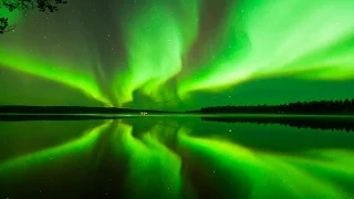 Aurora Borealis in Rovaniemi, the Official Hometown of Santa Claus in Lapland, Finland