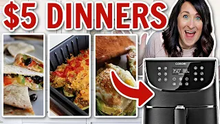 $5 DINNERS → Quick and Easy Cheap HEALTHY Air Fryer Recipes