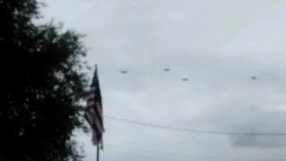 4 Chinook helicopters flyover