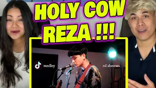 REACTION to Reza Darmawangsa - "Ed Sheeran" medley/mashup (One Man Band Performance)