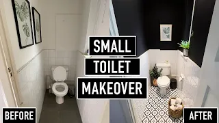 SMALL BATHROOM MAKEOVER | DIY PEEL AND STICK £50 BUDGET MAKEOVER