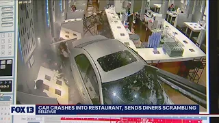 Car crashes into Bellevue restaurant, sends diners scrambling | FOX 13 Seattle