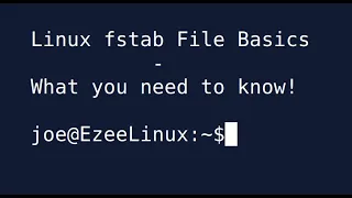 Linux fstab File Basics | What you need to know