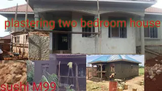 the cost of plastering a two bedroom house inside and outside