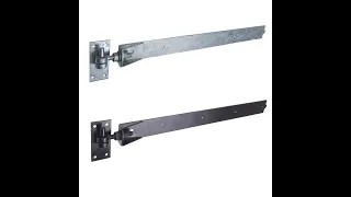 Heavy duty adjustable hook and band gate hinges