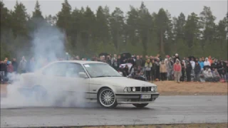 BMW E34 M5 Turbo дрифт ЗЛО во Плоти. Вид с крыши.