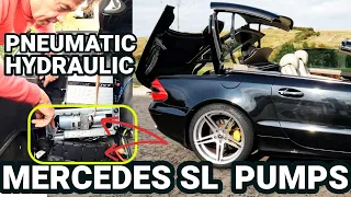 Mercedes SL Pumps👍 Hydraulic and Pneumatic checks + Handy Tips! #mercedes