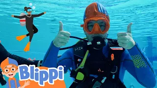 Scuba Diving With Blippi - Reverse Sink or Float! | Fun and Educational Videos for Kids