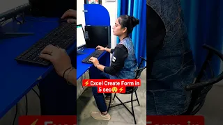 Excel Form Create with in 5 sec🔥😲 #viral #shorts #shortvideo