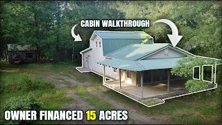 Full Cabin Walkthrough on 15 Acres! Owner Financed Land for Sale in MO (Listing Link in Description)