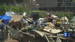 Homeless encampment trash pileup in Kalihi ongoing issue