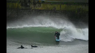 Harbour Wall Surf In Cornwall, UK