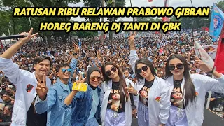 GBK PECAH RELAWAN PRABOWO GIBRAN MBEROT BARENG DJ TANTI " Bolonemase ora sepele.....