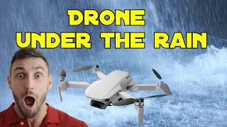 Drone fliying test under the rain - Dji mini 2