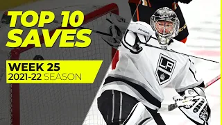 Top 10 Saves from Week 25 of the 2021-22 NHL Season