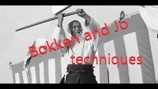 Morihei Ueshiba. Bokken (木剣) and Jo (杖) techniques.