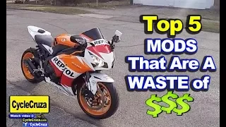 Top 5 MODS That Are a WASTE OF MONEY for Motorcycle | MotoVlog