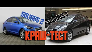 Краш-тест Hyundai Solaris 1 и 2 поколения - Solaris | Accent safety test