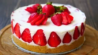 Strawberry Cake without baking | English subtitles