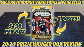 EXCLUSIVE ROOKIE VARIATIONS! $130! | 2020-21 Panini Prizm Basketball Retail Hanger Box Review (x5)