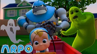 ARPO the Robot | GHOST TRAIN!!! | Funny Cartoons for Kids | Arpo and Daniel